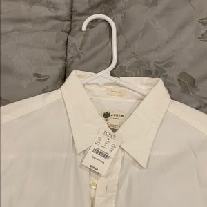 JCrew white button down shirt NWT